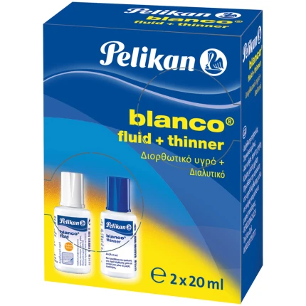 Πακέτο 10 x Pelikan Blanco Διορθωτικό Διπλό 2x20ml (10x40127163)