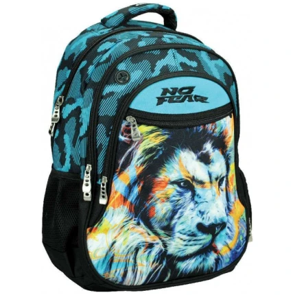 BMU Fluo Lion Σακίδιο Δημοτικού Οβάλ No Fear BACK ME up (348-45031)