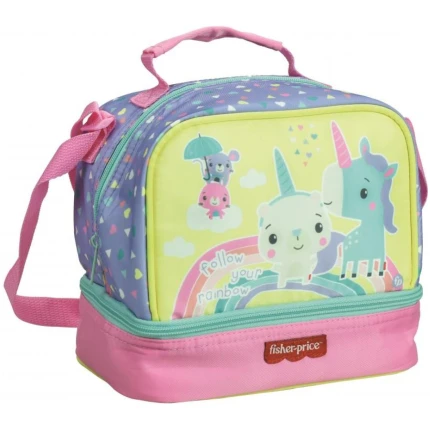 GIM Unicorn Τσάντακι Φαγητού Oβάλ Fisher Price (349-38220)